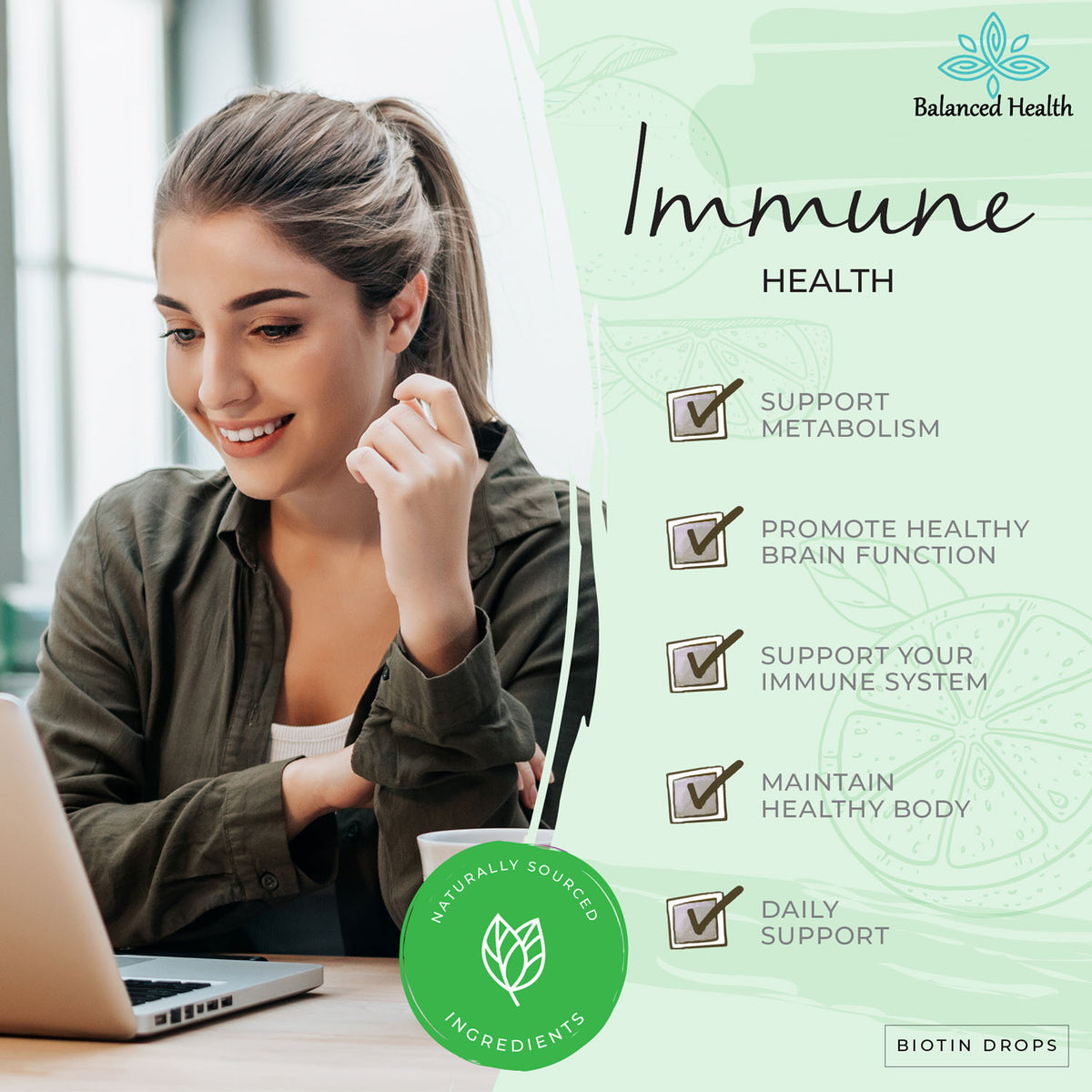 Biotion supports immune health, healthy brain function,metabolism in a natural key lime flavor. 